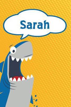 Paperback Sarah: Personalized Shark Isometric Dot Paper Notebook for Kids 120 Pages 6x9 Book