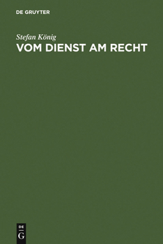 Hardcover Vom Dienst am Recht [German] Book