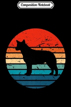 Composition Notebook: Australian Cattle Dog Retro Vintage 70s 80s  Journal/Notebook Blank Lined Ruled 6x9 100 Pages