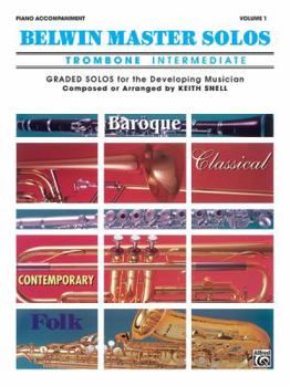 Paperback Belwin Master Solos (Trombone), Vol 1: Intermediate Piano Acc. (Belwin Master Solos, Vol 1) Book