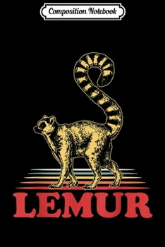 Paperback Composition Notebook: Retro Lemur Journal/Notebook Blank Lined Ruled 6x9 100 Pages Book