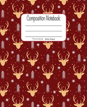 Paperback Composition Notebook: 7.5x9.25, Wide Ruled Book
