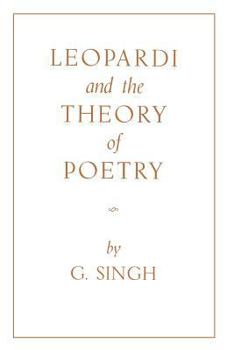 Paperback Leopardi and the Theory of Poetry Book