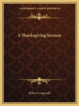 Paperback A Thanksgiving Sermon Book