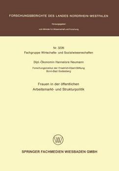 Paperback Frauen in Der Öffentlichen Arbeitsmarkt- Und Strukturpolitik [German] Book