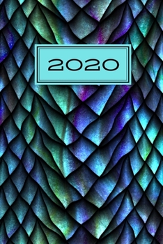 2020: weekly planner with extra space for notes, striking dragon scales design