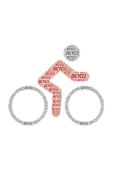 Bicycle: Notebook, Journal Dot grid, Dotted, Dot 120 Pages DIN A5 (6x9 inches) Notes, Drawings, Planer, Diary, Organization Word Cloud Present