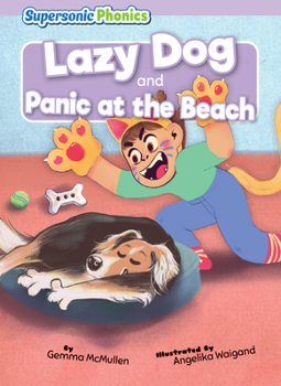 Library Binding Lazy Dog & Panic at the Beach Book