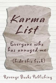 Paperback Karma List: Everyone who has annoyed me | Plot your Revenge Book