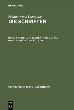 Hardcover Institutio Elementaris. Capita Philosophica (Dialectica) [German] Book