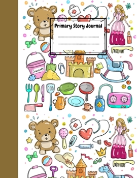 Primary Story Journal: Dotted Midline and Picture Space | Grades K-2 Composition School Exercise Book | 100 Story Pages (Toys Notebooks For Kids)