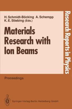 Paperback Materials Research with Ion Beams Book