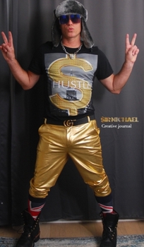 Hardcover Sir Michael gold hustle Bling portrait Blank Creative JournalNote Book: Sir Michael Bling Blank Creative JournalNote Book