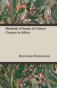 Paperback Methods of Study of Culture Contact in Africa Book