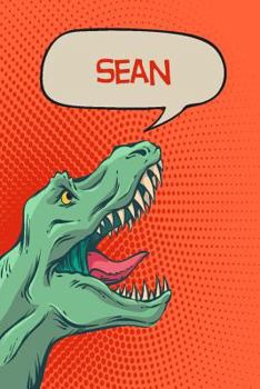 Paperback Sean: Personalized Dino Isometric Dot Paper Notebook 120 Pages 6x9 Book