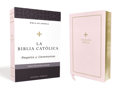 Leather Bound Biblia Católica, Regalos Y Ceremonias, Piel Reciclada, Rosado, Comfort Print [Spanish] Book