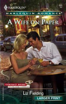 Mass Market Paperback A Wife on Paper: Contract Brides [Large Print] Book