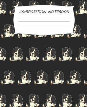 Paperback Composition Notebook: Dog Lover Bernese Mountain Pattern Composition Notebook 100 College Ruled Pages Journal Diary Book