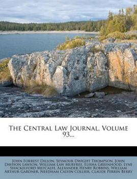 Paperback The Central Law Journal, Volume 93... Book