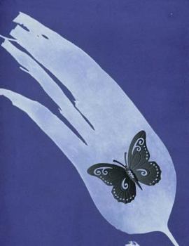 Paperback Dot Grid Paper Notebook: Black Butterfly with Blue Background Book