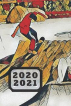 Red White Blue Skateboarder Skate Park Lovers  Journal for Daily Thoughts Notebook Cute Diary for Outdoor People: Gratitude inspiration & ... Paper Book (Journal has a matching Planner)