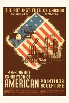 Paperback Vintage Journal Poster for American Art Exhibition Book