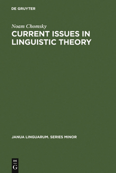 Hardcover Current Issues in Linguistic Theory Book