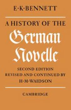Hardcover A History of the German Novelle Book