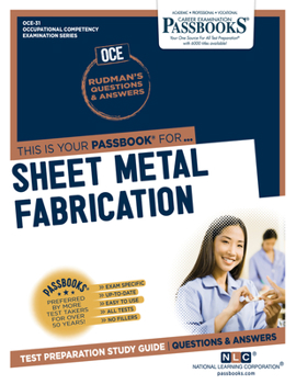 Paperback Sheet Metal Fabrication (Oce-31): Passbooks Study Guide Volume 31 Book
