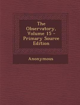 Paperback The Observatory, Volume 15 Book