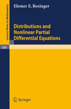 Paperback Distributions and Nonlinear Partial Differential Equations Book