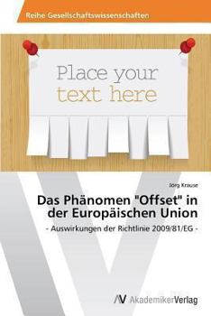 Paperback Das Phänomen "Offset" in der Europäischen Union [German] Book