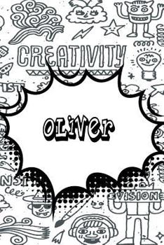 Paperback Oliver: Personalized Doodle Isometric Dot Paper Notebook Featuring 120 Pages 6x9 Book