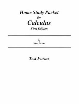 Paperback Home Study Packet for Calculus: Test Forms Book