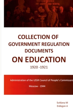 Paperback Collection of Government Regulation Documents on Education 1920-1921 Book