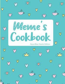 Paperback Meme's Cookbook Aqua Blue Hearts Edition Book