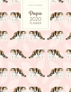 Popo 2020 Planner: Monthly Weekly Daily - Dated With Todo Notes - Exotic Shorthair Pink