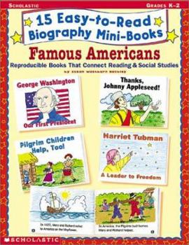 Paperback 15 Easy-To-Read Biography Mini-Books: Famous Americans Book