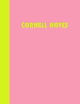 Cornell Notes: Cute 8 1/2 x 11" Notebook with 120 Pages of Cornell Method Note taking Paper for School and Work