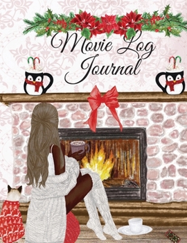 Paperback Movie Log Journal: Hallmark Holiday Movie Watching Notebook - All I Want To Do Is Stay in My Pajamas & Pet My Cat - Funny Gift For Thanks Book