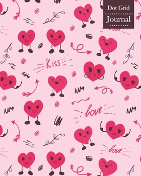 Paperback Dot Grid Journal: Notebook Planner with Cute Hearts Themed Cover Design Book