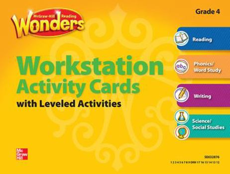 Misc. Reading Wonders, Grade 4, Workstation Activity Cards Package Book