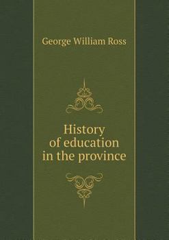 Paperback History of education in the province Book