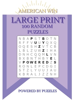 Paperback American Win: Large Print 100 Random Puzzles [Large Print] Book