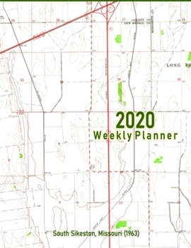 Paperback 2020 Weekly Planner: South Sikeston, Missouri (1963): Vintage Topo Map Cover Book