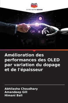 Paperback Amélioration des performances des OLED par variation du dopage et de l'épaisseur [French] Book