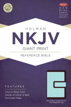 Imitation Leather Giant Print Reference Bible-NKJV-Magnetic Flap [Large Print] Book