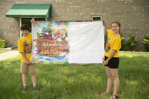 Hardcover Vacation Bible School (Vbs) 2021 Discovery on Adventure Island Outdoor Banner: Quest for God's Great Light Book