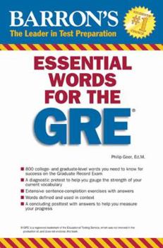 Paperback Barron's Essential Words for the GRE Book