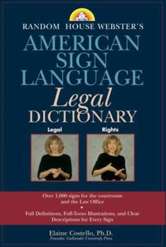 Paperback Random House Webster's American Sign Language Legal Dictionary [Large Print] Book